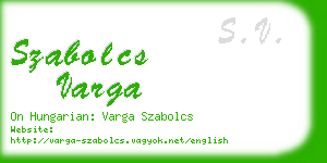 szabolcs varga business card